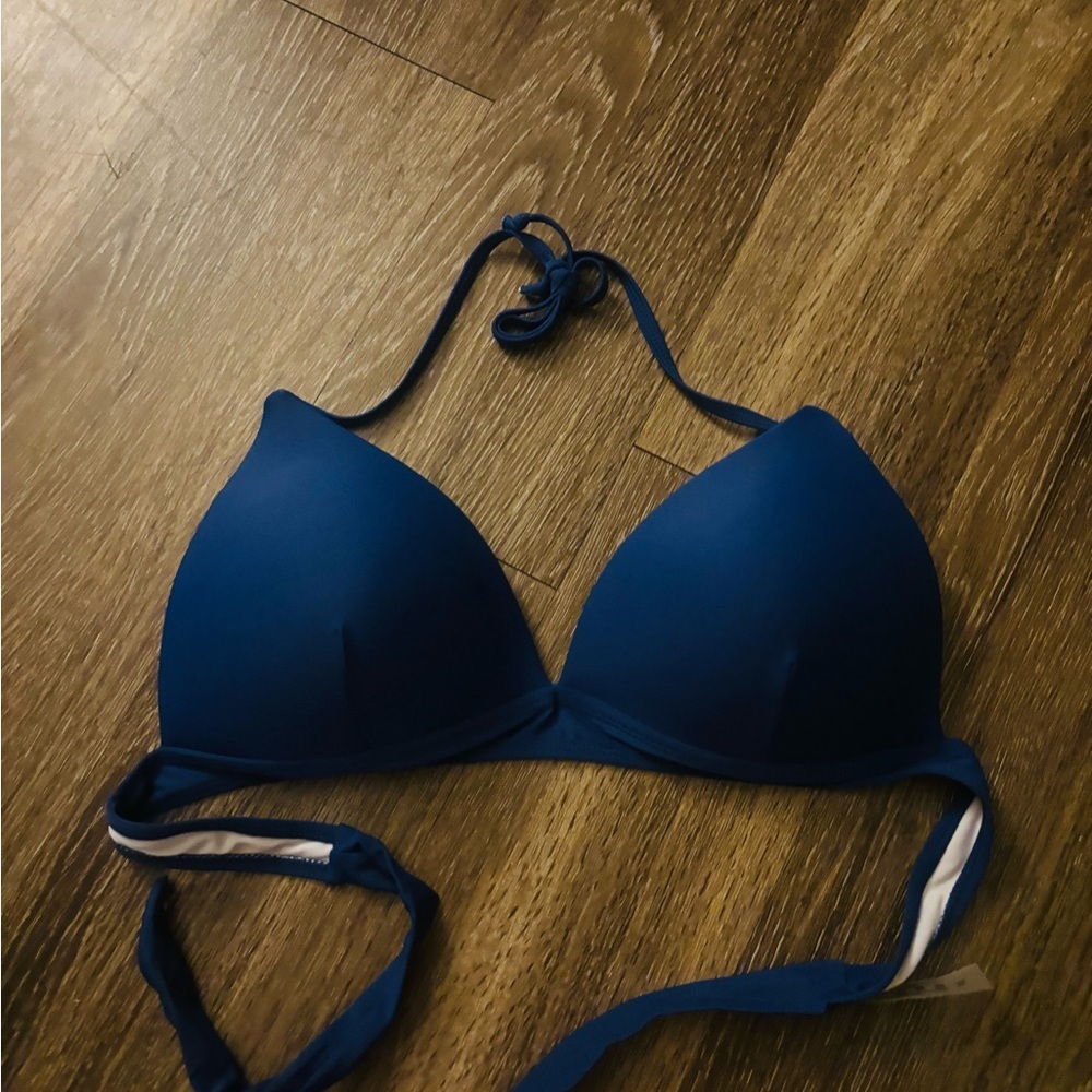 Blue Padded Bikini Top